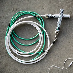 Crossrope Get Lean Set - Weighted Jump Rope- 1/4 LB and 1/2 LB Ropes - Slim Handles Medium - 8'6" (User height 5'5" - 5'9.5") - durable jump ropes