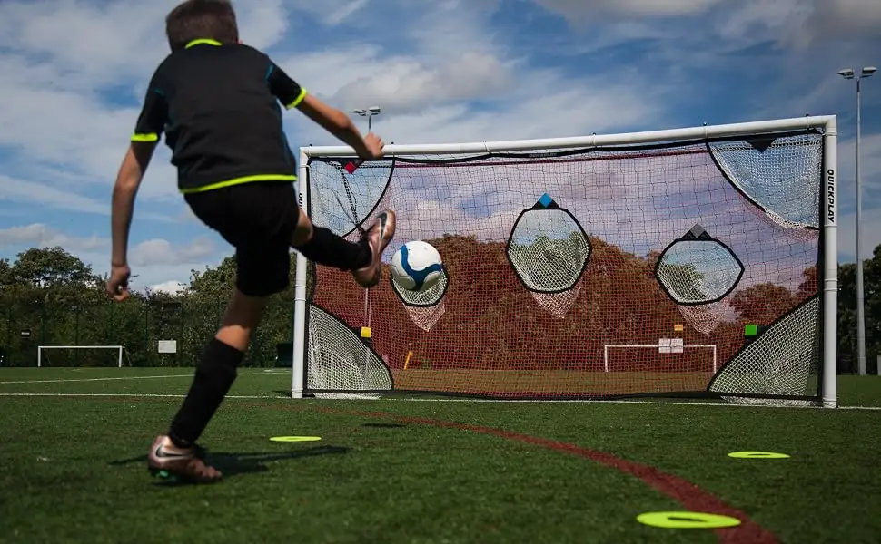 QuickPlay PRO Soccer Goal Target Nets with 7 Scoring Zones  Practice Shooting & Goal Shots. Soccer Goal Frame not Included. 2) Target Net 12x6' - TARGET NET