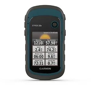 Garmin 010-02256-00 eTrex 22x, Rugged Handheld GPS Navigator, Black/Navy - eTrex 22x