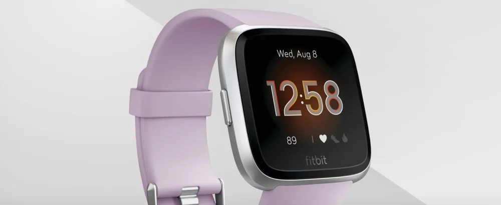Fitbit Versa Lite White/Silver Aluminum - fitbit Versa 2 Lite watch with lavender band