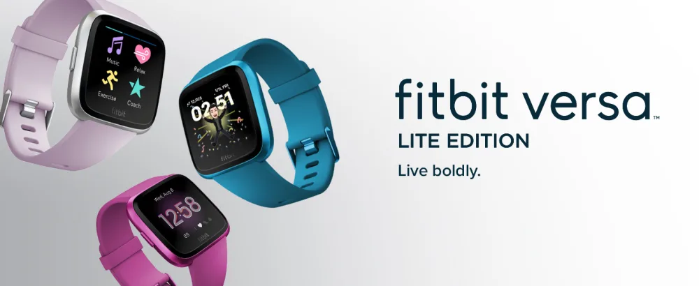 Fitbit Versa Lite White/Silver Aluminum - fitbit Versa 2 Lite watches in various colored bands
