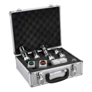 Orion 08890 1.25-Inch Premium Telescope Accessory Kit (silver) - foam lined case