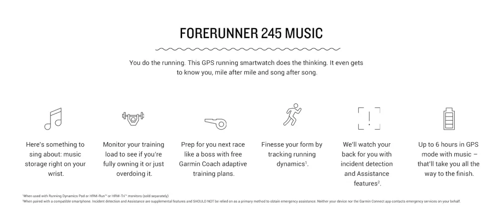 Garmin Forerunner 245 Music, GPS Running Smartwatch with Music and Advanced Dynamics, White White Music GPS Smartwatch - Garmin Forerunner 245 Music