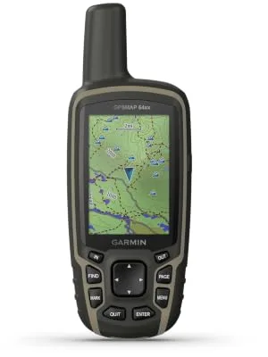 Garmin 010-02258-10 GPSMAP 64sx, Handheld GPS with Altimeter and Compass, Preloaded With TopoActive Maps, Black/Tan - GPSMAP 64sx