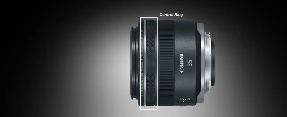 Canon RF35mm F1.8 is Macro STM Lens, Black - Control Ring