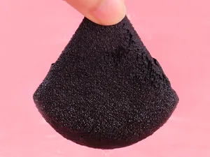 Foonbe Powder Puff For Loose Powder & Liquid Cosmetic, Soft Plush Triangle Powder Puff, Makeup Foundation Puff Makeup Tool (3Pcs Black) Triangle-Black - use a clean towel if necessary