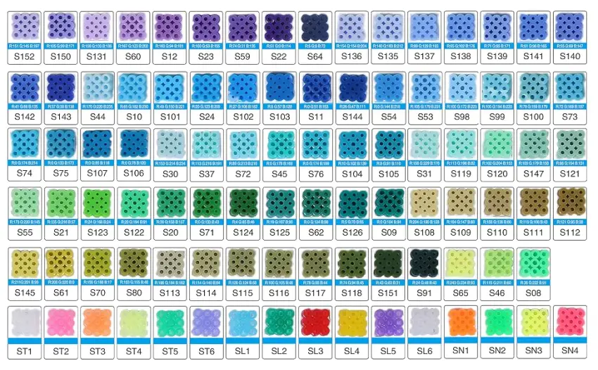 Artkal Melting Beads 1000 Fusion Beads Compatible Perler Beads Hama Beads 5mm Fuse Beads S01 - iron beads mini beads color chart