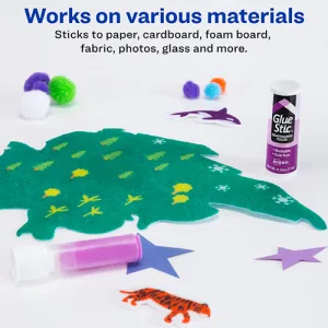 Avery Glue Stic White, 0.26 oz., Washable, Nontoxic, Permanent Adhesive, 2 Glue Sticks (00171) 2 sticks - image