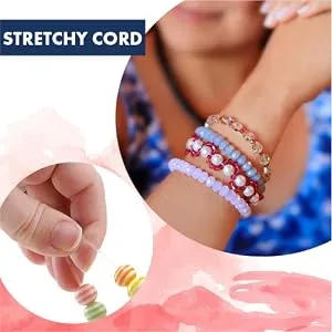 Beadalon Elasticity Stretch Cord, 1.0 mm / .039 in, Clear, 5 m / 16.4 ft 1.0 mm/5 m Clear - Wire and Cable Specialties - Elasticity Cable