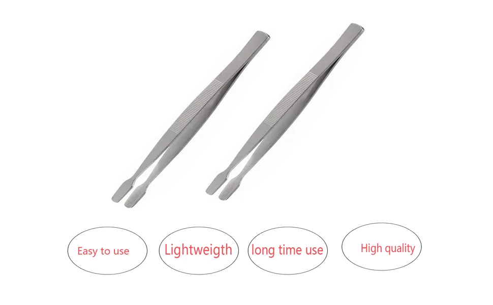 BinaryABC Stamp Tweezers Philately Collector Tools 2pcs (Silver) - Stamp Tweezers
