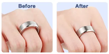 Blulu Ring Size Adjuster Loose Rings Adjuster Invisible Ring Sizer with Clean Cloth for Wide Ring Fixing, 5 Sheets (85 Pieces Totally) Translucent - product information 3