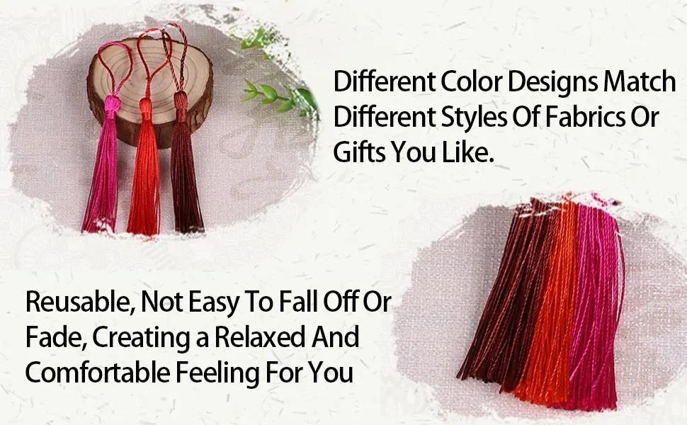 BOROLA 25 Pcs Handmade DIY Tassels 13cm/5 Inch Silky Soft Craft Mini Tassels for DIY Projects, Jewelry Making, Decoration, Bookmarks (Multicolored) - product information 2