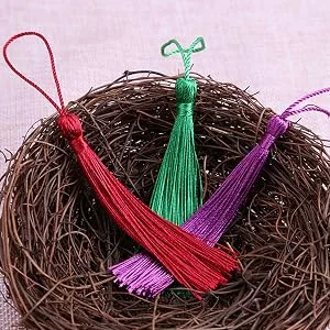 BOROLA 25 Pcs Handmade DIY Tassels 13cm/5 Inch Silky Soft Craft Mini Tassels for DIY Projects, Jewelry Making, Decoration, Bookmarks (Multicolored) - product information 6
