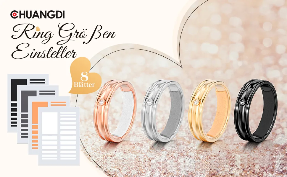 Chuangdi 8 Sheets/ 152 Pieces Invisible Ring Sizer Adjuster Ring Spacer Ring Guards for Women Loose Rings, 2 Kinds of Thickness - product information 1