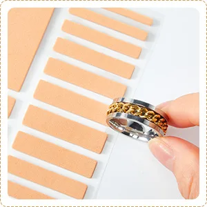Chuangdi 8 Sheets/ 152 Pieces Invisible Ring Sizer Adjuster Ring Spacer Ring Guards for Women Loose Rings, 2 Kinds of Thickness - product information 4
