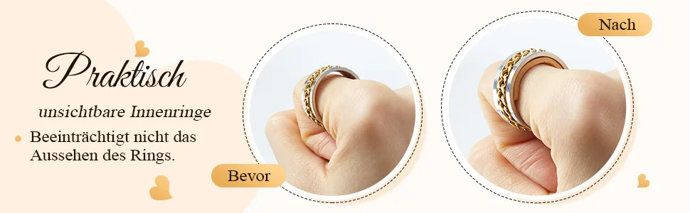 Chuangdi 8 Sheets/ 152 Pieces Invisible Ring Sizer Adjuster Ring Spacer Ring Guards for Women Loose Rings, 2 Kinds of Thickness - product information 7