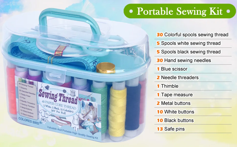 Sewing kit Sewing Thread Sewing Supplies Family Repair Kit Traveler Sewing Project kit DIY Sewing Supplies Organizer - product information 2