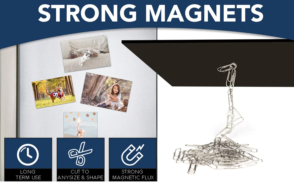 DIYMAG Magnetic Adhesive Sheets,|4" x 6"|,10 Pack Cuttable Magnetic Sheets,Flexible magnet sheets with adhesive for Crafts,Photos,Easy Peel and Stick 4" x 6"-10P - STRONG MAGNETS