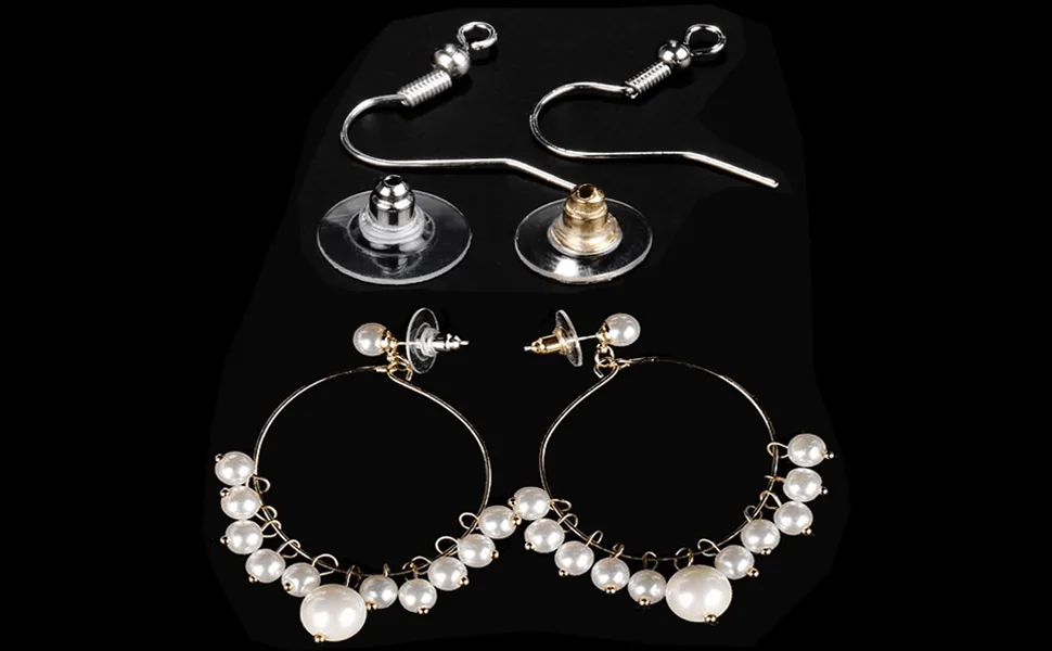 Earring Backs,Back Earrings Fishhook Earring Backs for Droopy Ears Earring Backs Replacements Bullet Clutch Back Earrings Replacement Earring Backs for Heavy Earring (Silver and Gold) Gold + Silver - rubber earring backs