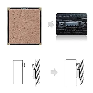EesTeck 50 Pack Small Sawtooth Picture Hangers Steel Picture Hanging Picture Frames Hangers with Screws Picture Hang Solutions, for Hanging Clock Paintings Artwork Picture Frame Hook Photos (Black) - product information 4