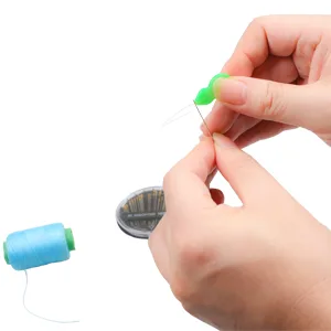 Eketirry Plastic Needle threaders, 20Pcs Needle Threader Hand Machine Sewing Tool for Sewing Crafting, Knitting Craft, Quilting, DIY Art, Color Random (20) - needle threader for sewing