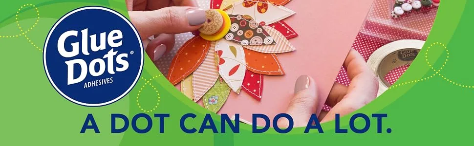 Glue Dots Craft Dots, Clear, Double-Sided, 1/2, Roll of 200 (08165E) Craft Dots Roll - Glue Dots Adhesive