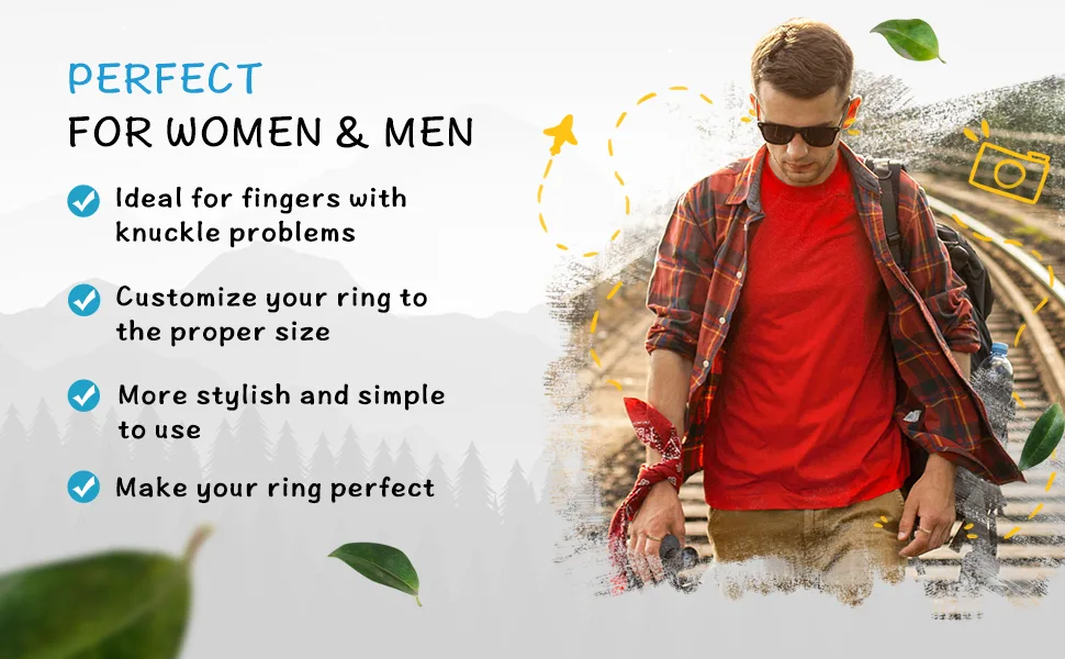 16 Pack Ring Size Adjuster for Loose Rings, 8 Size Silicone Resizer Invisible Ring Spacer Fit for Women and Men's Different Band Widths - Perfect Ring Sizer