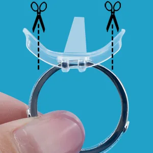 16 Pack Ring Size Adjuster for Loose Rings, 8 Size Silicone Resizer Invisible Ring Spacer Fit for Women and Men's Different Band Widths - Step 1