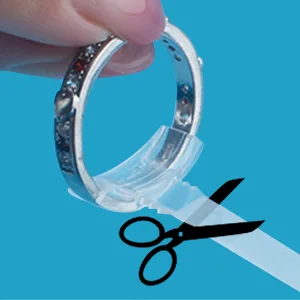16 Pack Ring Size Adjuster for Loose Rings, 8 Size Silicone Resizer Invisible Ring Spacer Fit for Women and Men's Different Band Widths - Step 3