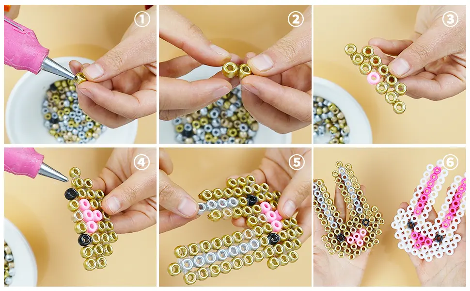 1000 Macaron Candy Pony Beads, Beads for Crafts, Hair Beads, Beading Supplies, Beads for Jewelry Making Medium Pack Macaron Candy - product information 25
