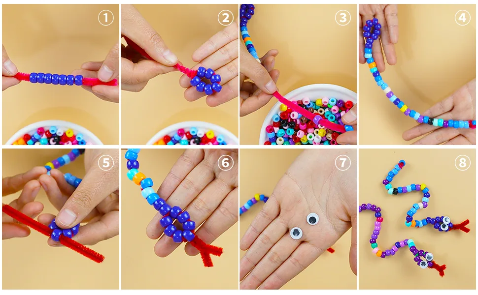 1000 Macaron Candy Pony Beads, Beads for Crafts, Hair Beads, Beading Supplies, Beads for Jewelry Making Medium Pack Macaron Candy - product information 26