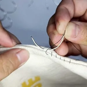 50 PCS Curved Needles, Curved Sewing Needles for Leather Projects Carpet or Canvas Repairing Wig Making Upholstery Weaving Needles Embroidery Needles for Hand Sewing - curved needles