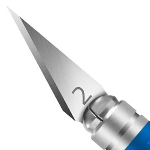 Jetmore 42 Pack Craft Knife Kit, 2 PCS Hobby Knife Precision Cutter Silicone Handle with 40 PCS #2 Hobby Knife Blades for DIY, Cutting, Carving Blue - Craft Knife