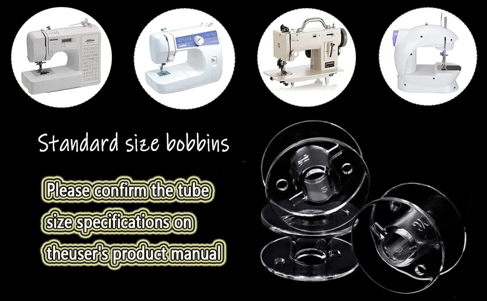 50 Pcs Bobbins, Plastic Bobbins for Brother Sewing Machine, Sewing Bobbins with Bobbin Case, Bobbin for Sin-ger/Bro-Ther, Bobbins for Singer Sewing Machine - bobbins bobbin case brother sewing machine accessories bobbins for brother sewing machine bobbin