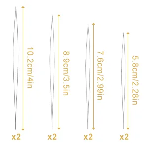 38 Pcs Beading Needles Set 4 Sizes Big Eye Beading Needles 5 Sizes Long Straight Beading Needles Seed Bead Needles with Threader and Needle Bottle for Bracelets and Jewelry Making - product information 2