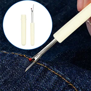 Needle Threaders Tool Set 19 in 1 for Hand Sewing, Sewing Machine, DIY (5 Pcs Gourd Shaped Threaders + 5 Pcs Thumb Shaped Threaders + 2 Pcs Drawstring Threaders + 2 Pcs Seam Rippers + 5Pcs Needles) Gourd Shape+Thumb Shape - Seam Rippers
