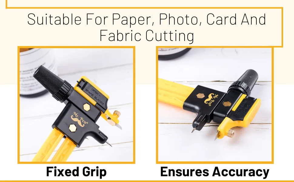 Mr. Pen- Compass Circle Cutter, 6.25In, Circle Cutter, Fabric Circle Cutter, Circle Cutter for Paper Crafts, Compass Cutter, Circular Cutter, Cutting Compass, Circle Cutter for Fabric - Compass Circle Cutter, 6.25In, Circle Cutter, Fabric Circle Cutter, Circle Cutter for Paper Crafts