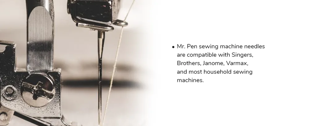 Mr. Pen- Sewing Machine Needles, 50 Pack, Universal Sewing Machine Needles for Singer, Brother, Janome, Varmax, Assorted Sizes 65/9, 75/11, 80/12, 90/14, 100/16, Needles for Sewing Machine - Sewing Machine Needles, 50 Pack, Universal Sewing Machine Needles for Singer