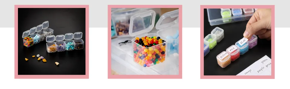 Mr. Pen- Diamond Painting Storage Containers, 28 Grids, 2 Pack, Bead Storage Containers with 160pcs Label Stickers, Diamond Art Storage Containers, Bead Box, Diamond Painting Organizer - Diamond Painting Storage Containers, 28 Grids, 2 Pack, Bead Storage Containers