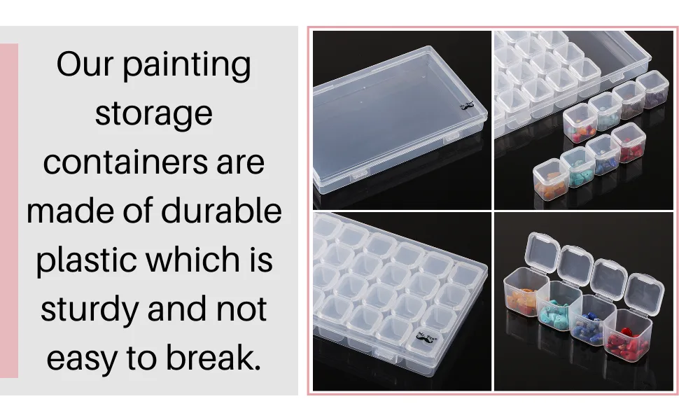 Mr. Pen- Diamond Painting Storage Containers, 28 Grids, 2 Pack, Bead Storage Containers with 160pcs Label Stickers, Diamond Art Storage Containers, Bead Box, Diamond Painting Organizer - Diamond Painting Storage Containers, 28 Grids, 2 Pack, Bead Storage