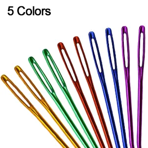 Yarn Needle with Big Eye Bent in Box for Tapestry,Sewing Wool ,Weaving,Darning - Yarn Needles for Wool