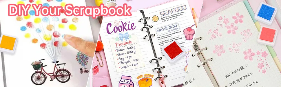 Ink Pad, 12 Colors Washable Stamp Pad for Kids 12PCS - Ink Pad