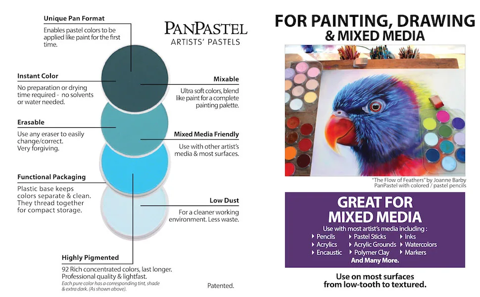 PanPastel Sofft Tool 65003 No. 3 Oval Palette Knife & 5 Covers Artist Painting Pastels - a+ 2nd pans composite