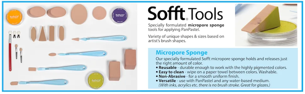PanPastel Sofft Tool 65003 No. 3 Oval Palette Knife & 5 Covers Artist Painting Pastels - A+ 5th Sofft Tools