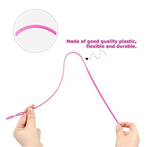10 Pieces Drawstring Cords with Easy Threaders, Hoodie String Replacement with Pink Flexible Drawstring Threaders for Pants Sweatpants Hoodies Jackets Shoes (5 Black & 5 White) - Drawstring hoodie string replacement drawstring cord drawstring threader drawstring replacement