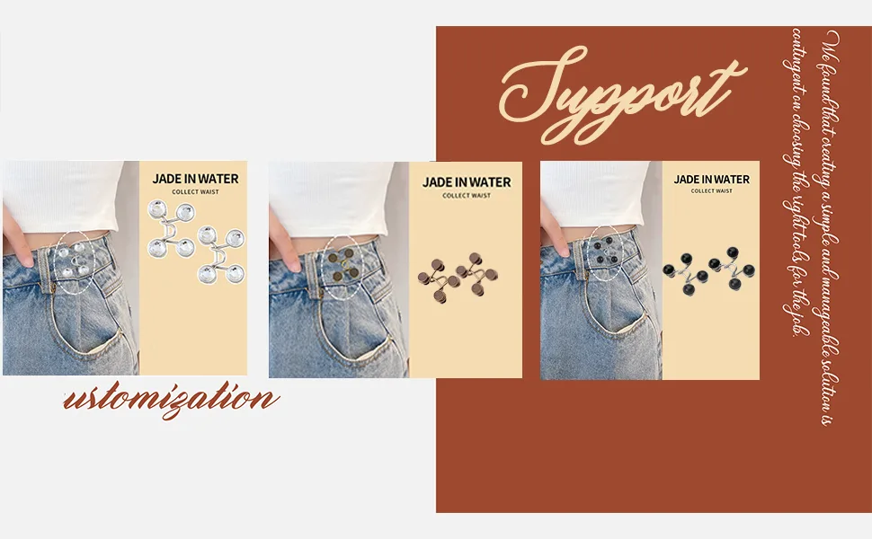 Qkari Jean Button Pins, Adjustable Jean Button, Detachable Jean Button Pin, No Sewing Required, Perfect Fit Instant Jean Button(White Pearl) - product information 4