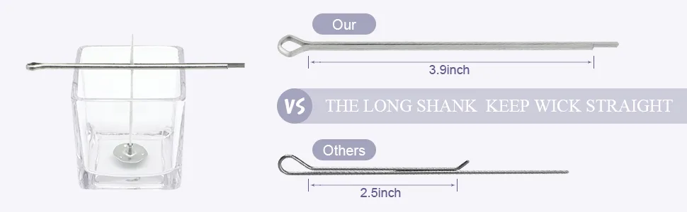 Candel Wick Holders, 4.7 Inch Wick Holders for Candle Making, 25 Pcs Metal Wick Centering Tool - product information 6