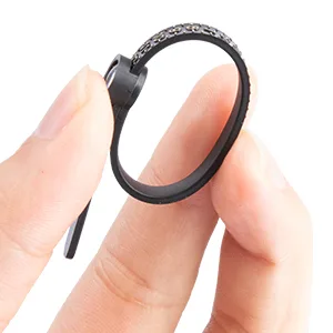 Ring Sizer Measuring Tool Reusable Finger Size Gauge Jewelry Sizing Tool 1-17 USA Rings Size (Black) Black Sizer | Gold Scale - product information 20