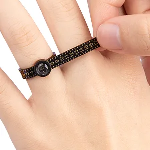 Ring Sizer Measuring Tool Reusable Finger Size Gauge Jewelry Sizing Tool 1-17 USA Rings Size (Black) Black Sizer | Gold Scale - REIDEA
