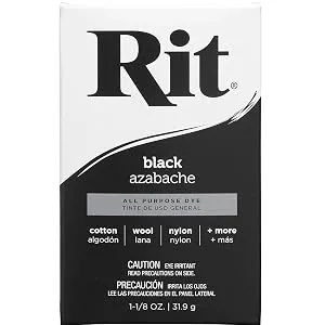 Rit, Black Purpose Powder Dye, 1-1/8 oz - product information 1